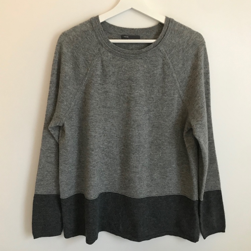 Vince 100% Cashmere Colorblock Sweater